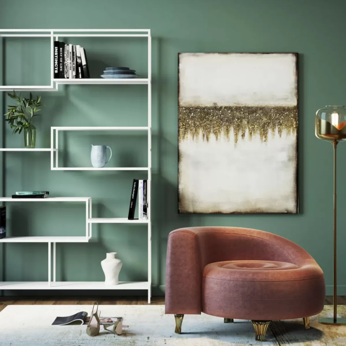 KARE Design Acrylbild Abstract Fields 120X90- Bilder