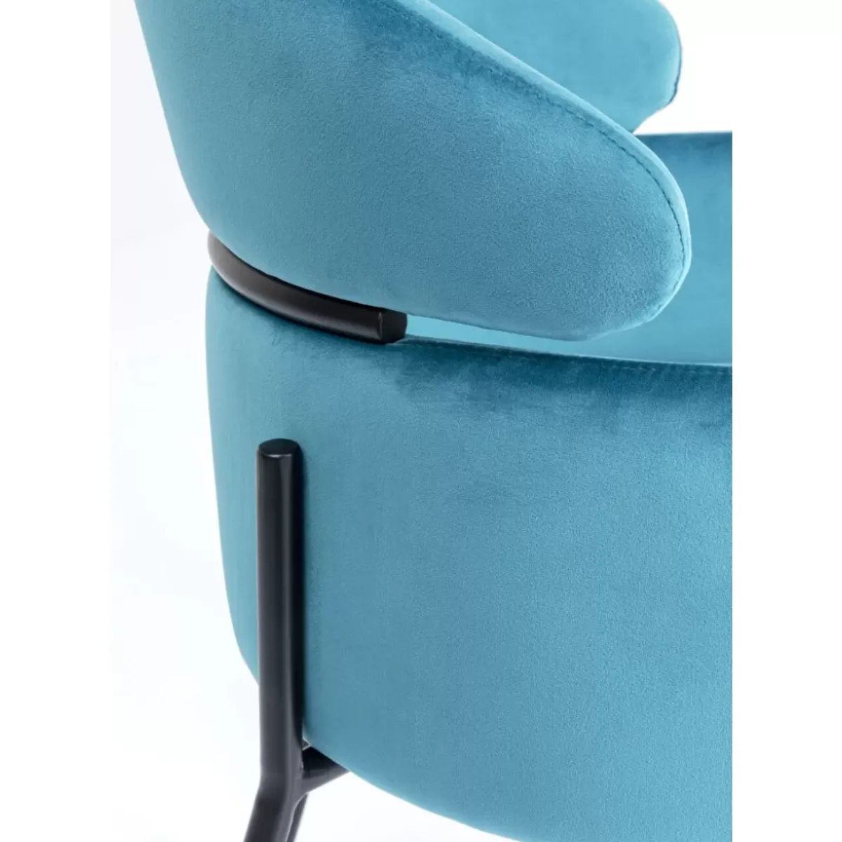 KARE Design Armlehnstuhl Alexia Velvet Blau- Stühle