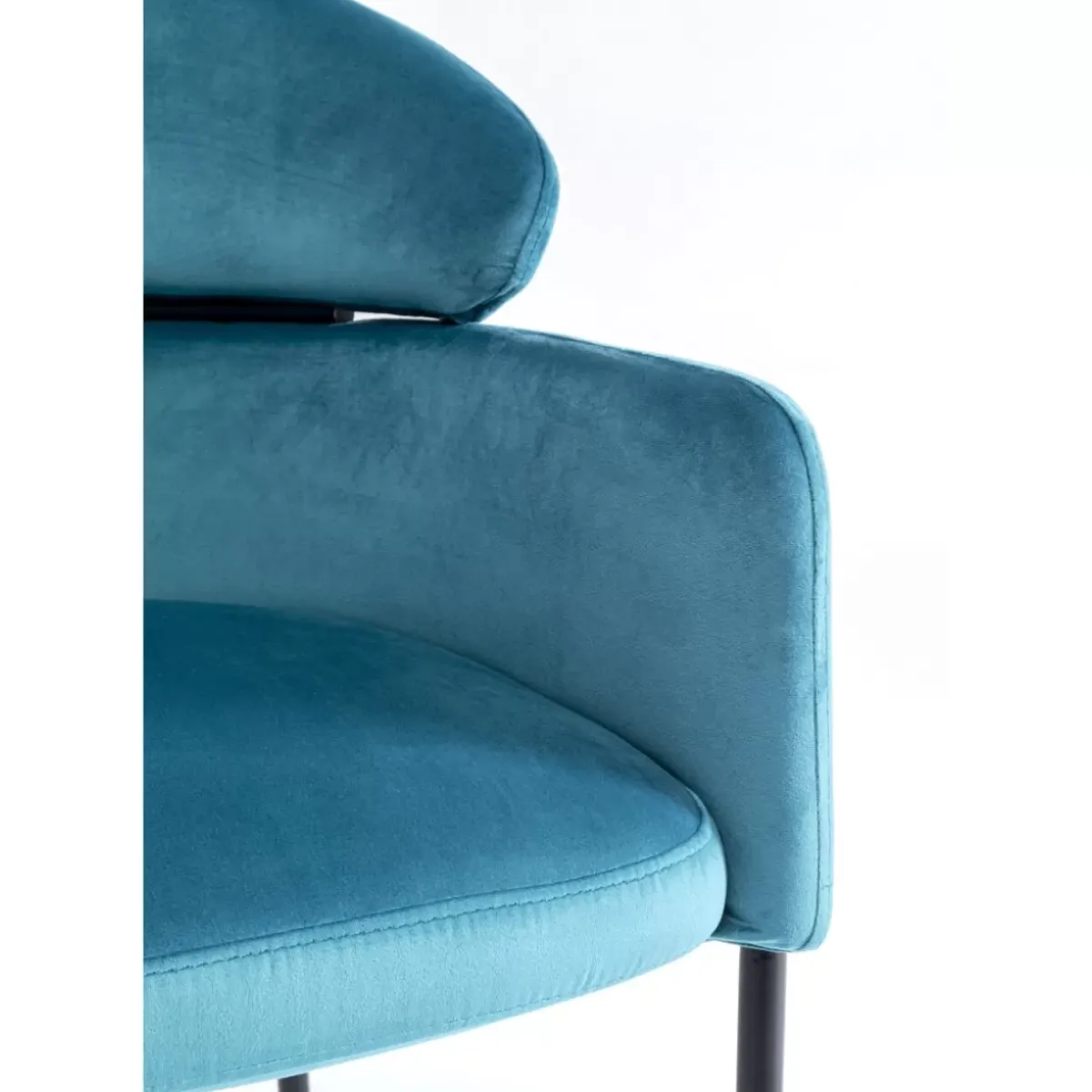 KARE Design Armlehnstuhl Alexia Velvet Blau- Stühle