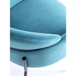 KARE Design Armlehnstuhl Alexia Velvet Blau- Stühle