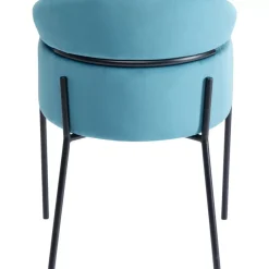 KARE Design Armlehnstuhl Alexia Velvet Blau- Stühle