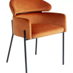 KARE Design Armlehnstuhl Alexia Velvet Orange- Stühle