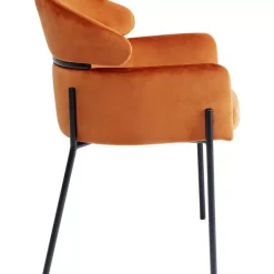 KARE Design Armlehnstuhl Alexia Velvet Orange- Stühle