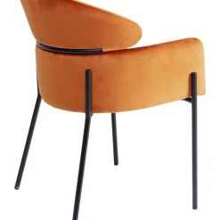 KARE Design Armlehnstuhl Alexia Velvet Orange- Stühle