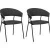 KARE Design Armlehnstuhl Belle Anthrazit (2/Set)- Stühle