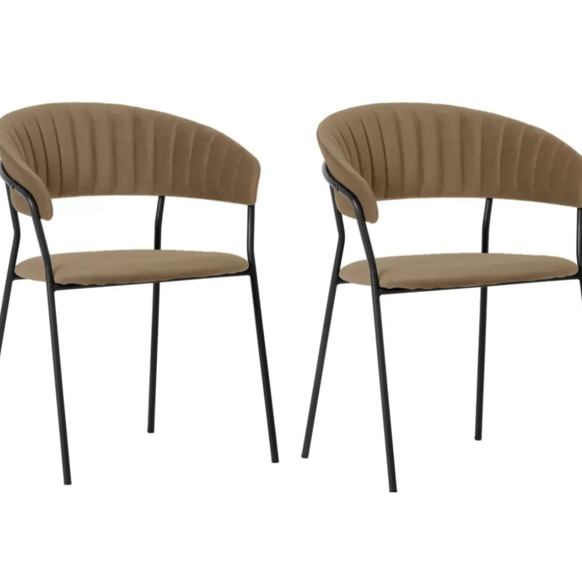 KARE Design Armlehnstuhl Belle Braun (2/Set)- Stühle