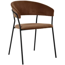 KARE Design Armlehnstuhl Belle Cord Braun (2/Set)- Stühle