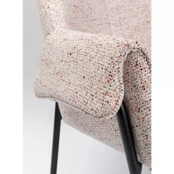 KARE Design Armlehnstuhl Bess Beige Flitter- Stühle