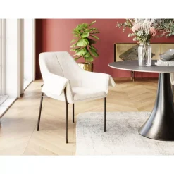 KARE Design Armlehnstuhl Bess Creme- Stühle