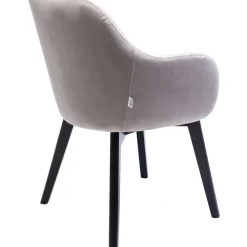 KARE Design Armlehnstuhl Black Lady Velvet Grau- Stühle