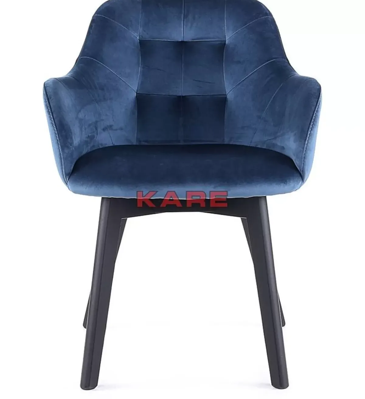 KARE Design Armlehnstuhl Black Lady Velvet Blau- Stühle