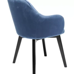 KARE Design Armlehnstuhl Black Lady Velvet Blau- Stühle