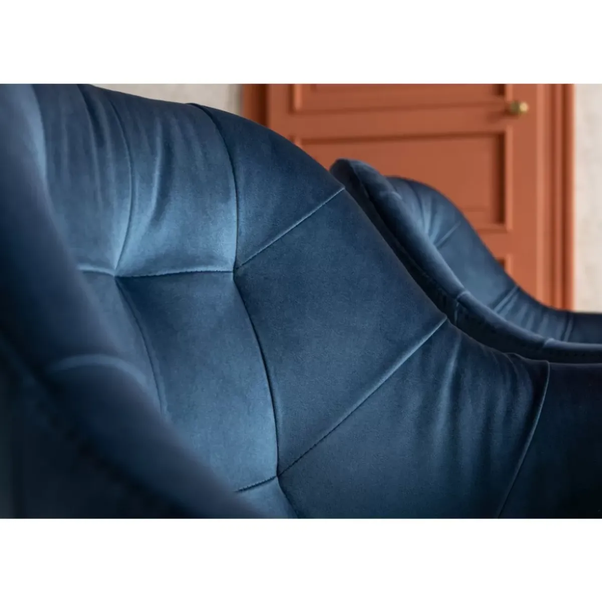 KARE Design Armlehnstuhl Black Lady Velvet Blau- Stühle