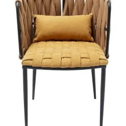 KARE Design Armlehnstuhl Cheerio Gelb Inkl. Kissen- Stühle
