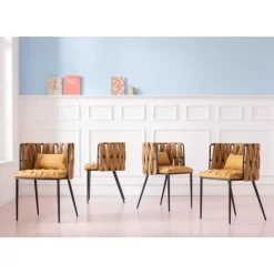 KARE Design Armlehnstuhl Cheerio Gelb Inkl. Kissen- Stühle