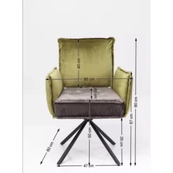 KARE Design Armlehnstuhl Chelsea Grun- Stühle