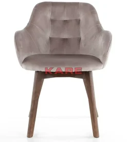 KARE Design Armlehnstuhl Dark Lady Velvet Grau- Stühle