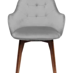 KARE Design Armlehnstuhl Dark Lady Velvet Grau- Stühle