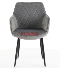 KARE Design Armlehnstuhl Kayla Grau- Stühle