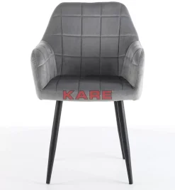 KARE Design Armlehnstuhl Kim Grau- Stühle