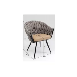 KARE Design Armlehnstuhl Knot Tweed- Stühle
