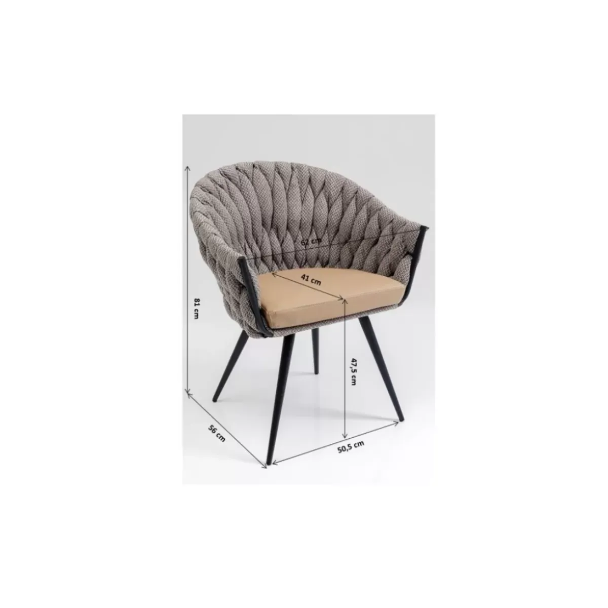 KARE Design Armlehnstuhl Knot Tweed- Stühle