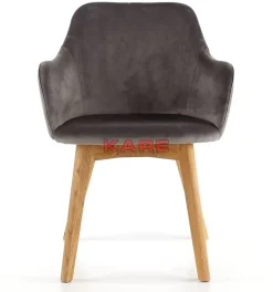 KARE Design Armlehnstuhl Lady Velvet Grau- Stühle