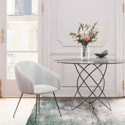 KARE Design Armlehnstuhl Lorena Grau- Stühle