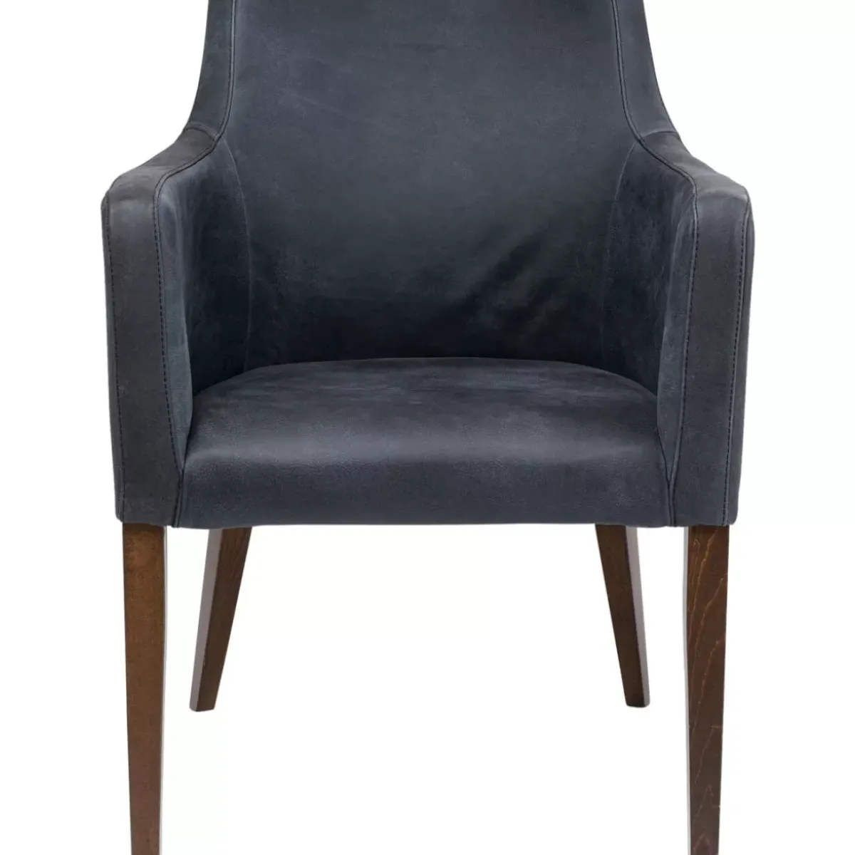 KARE Design Armlehnstuhl Mode Leder Anthrazit- Stühle