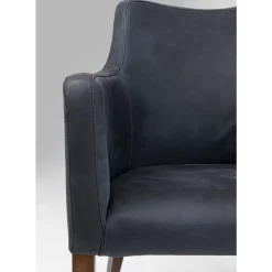 KARE Design Armlehnstuhl Mode Leder Anthrazit- Stühle