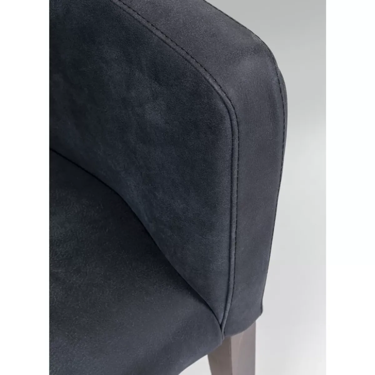 KARE Design Armlehnstuhl Mode Leder Anthrazit- Stühle