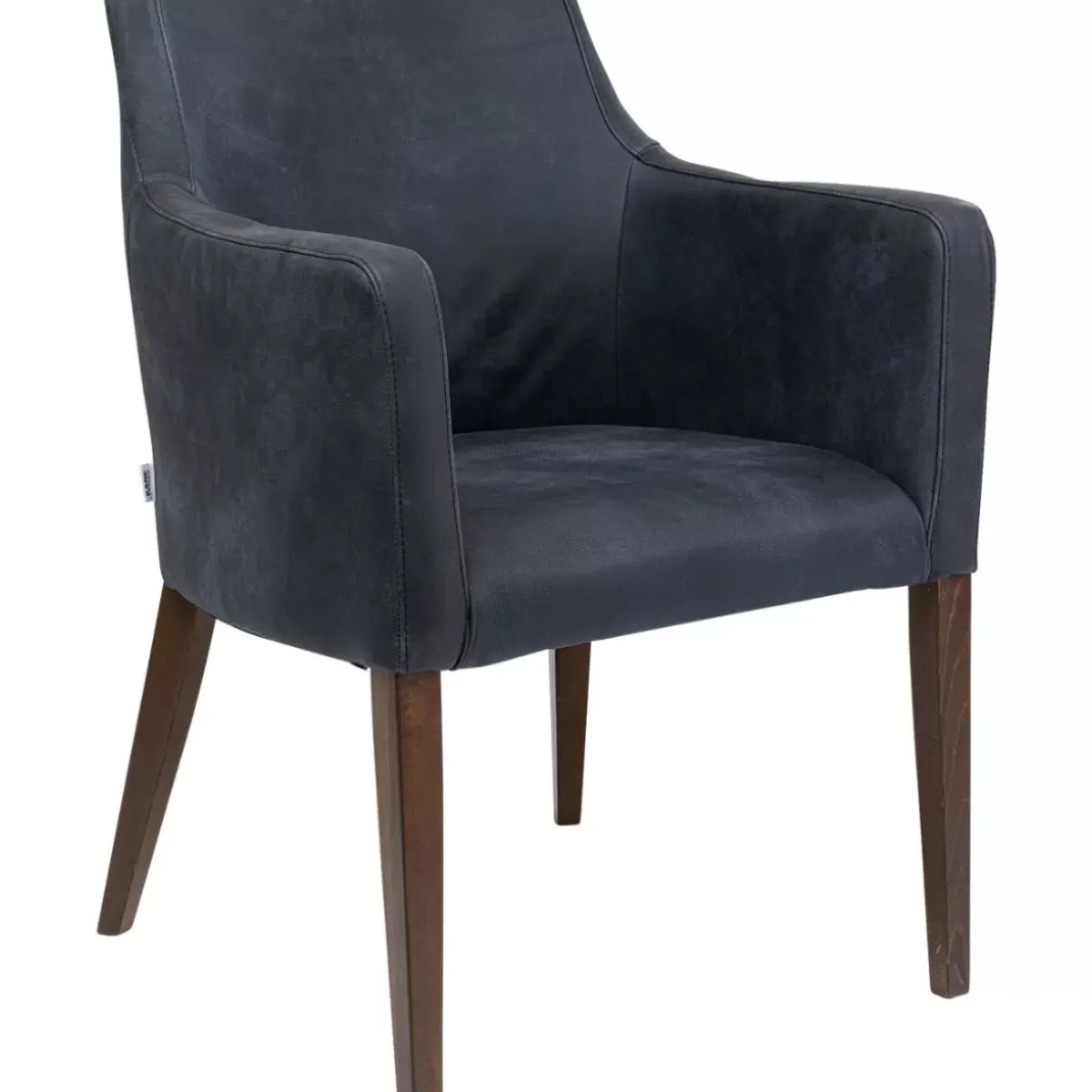 KARE Design Armlehnstuhl Mode Leder Anthrazit- Stühle