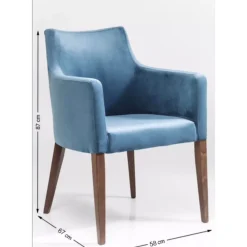 KARE Design Armlehnstuhl Mode Velvet Petrol- Stühle