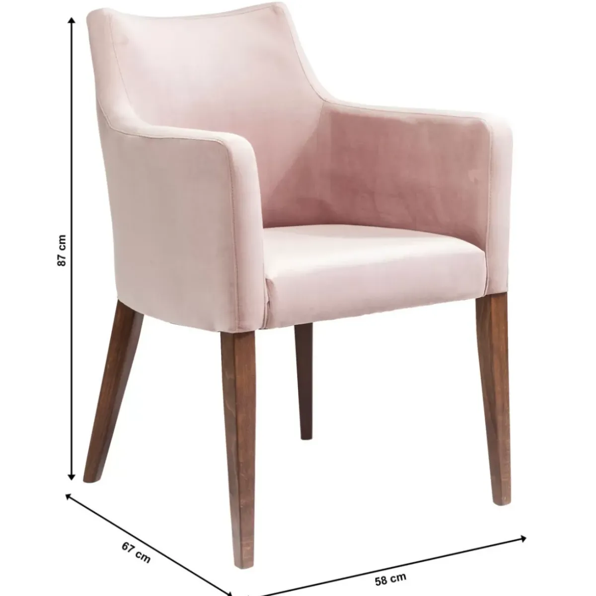 KARE Design Armlehnstuhl Mode Velvet Rose- Stühle