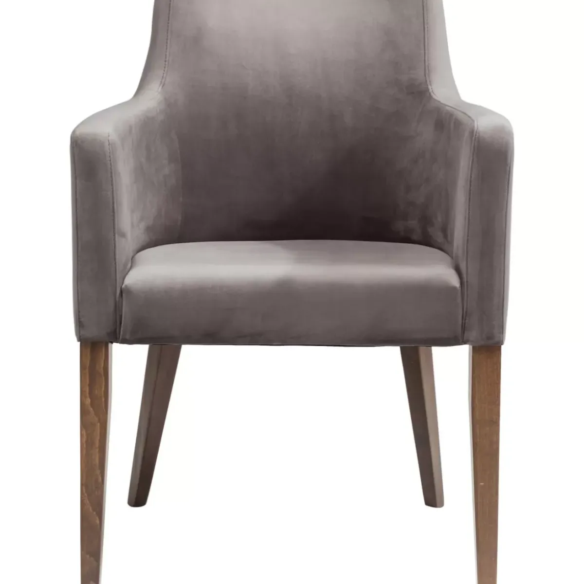 KARE Design Armlehnstuhl Mode Velvet Grau- Stühle