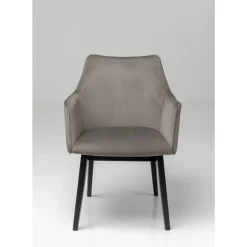 KARE Design Armlehnstuhl Modino Velvet Grau- Stühle