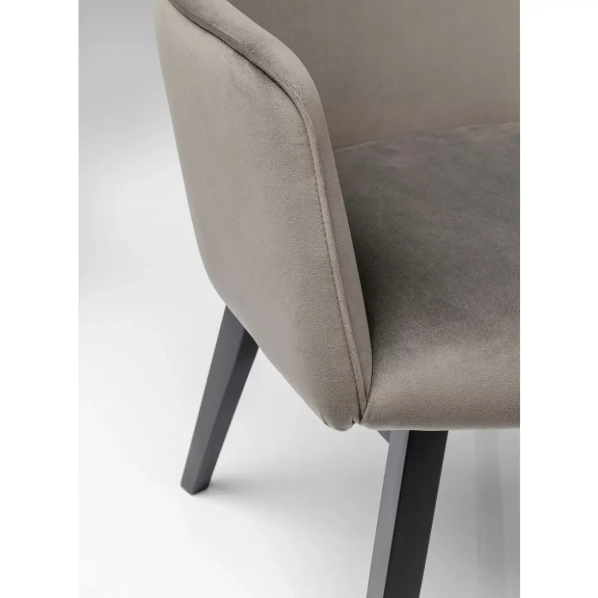 KARE Design Armlehnstuhl Modino Velvet Grau- Stühle