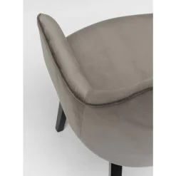 KARE Design Armlehnstuhl Modino Velvet Grau- Stühle