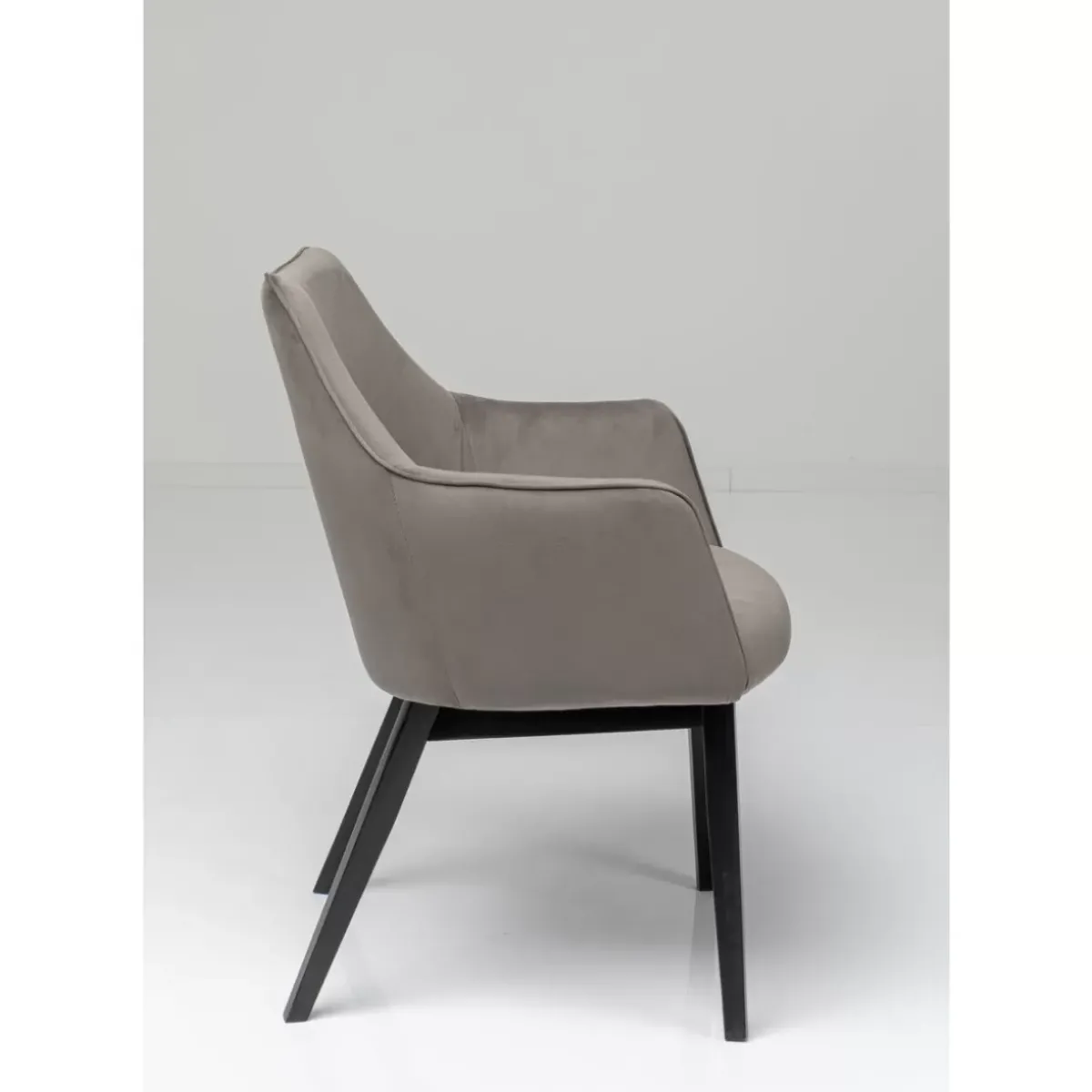 KARE Design Armlehnstuhl Modino Velvet Grau- Stühle