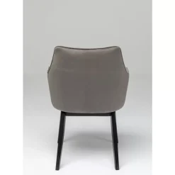KARE Design Armlehnstuhl Modino Velvet Grau- Stühle