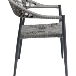 KARE Design Armlehnstuhl Palma Grau- Outdoormöbel