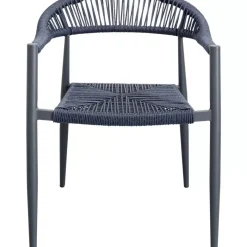 KARE Design Armlehnstuhl Palma Petrol- Outdoormöbel