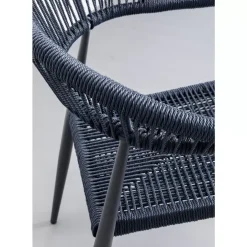 KARE Design Armlehnstuhl Palma Petrol- Outdoormöbel