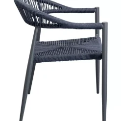 KARE Design Armlehnstuhl Palma Petrol- Outdoormöbel