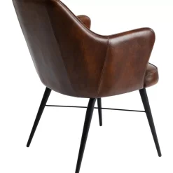 KARE Design Armlehnstuhl Rumba Leder Braun- Stühle