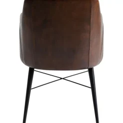 KARE Design Armlehnstuhl Rumba Leder Braun- Stühle