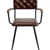 KARE Design Armlehnstuhl Salsa Leder Braun- Stühle