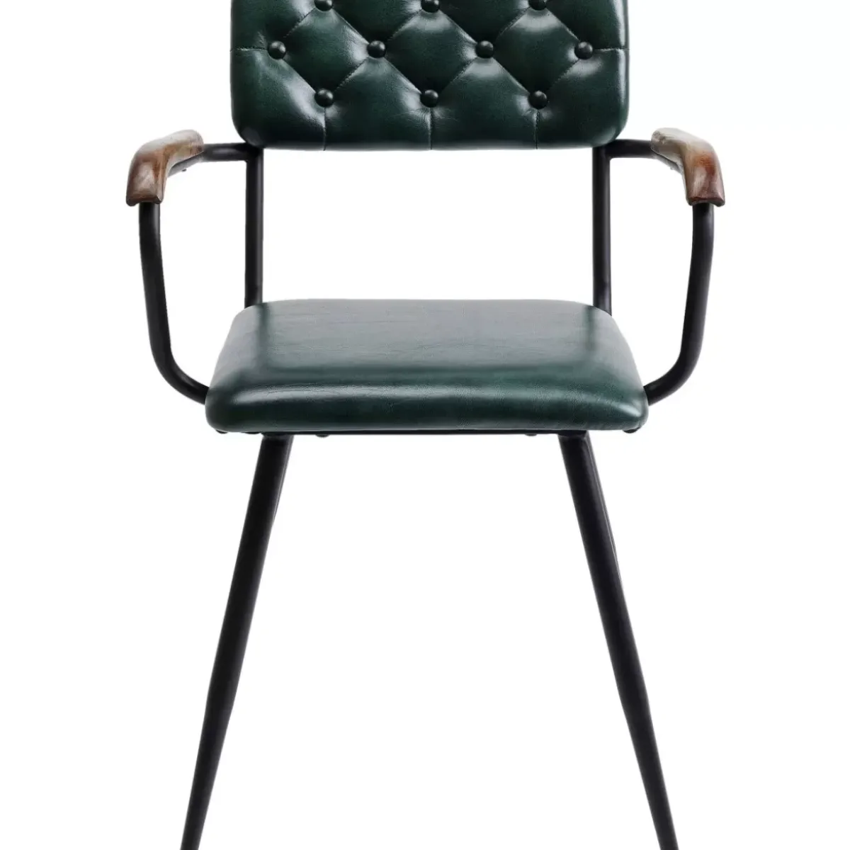 KARE Design Armlehnstuhl Salsa Leder Dunkelgrun- Stühle