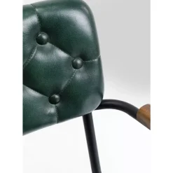 KARE Design Armlehnstuhl Salsa Leder Dunkelgrun- Stühle
