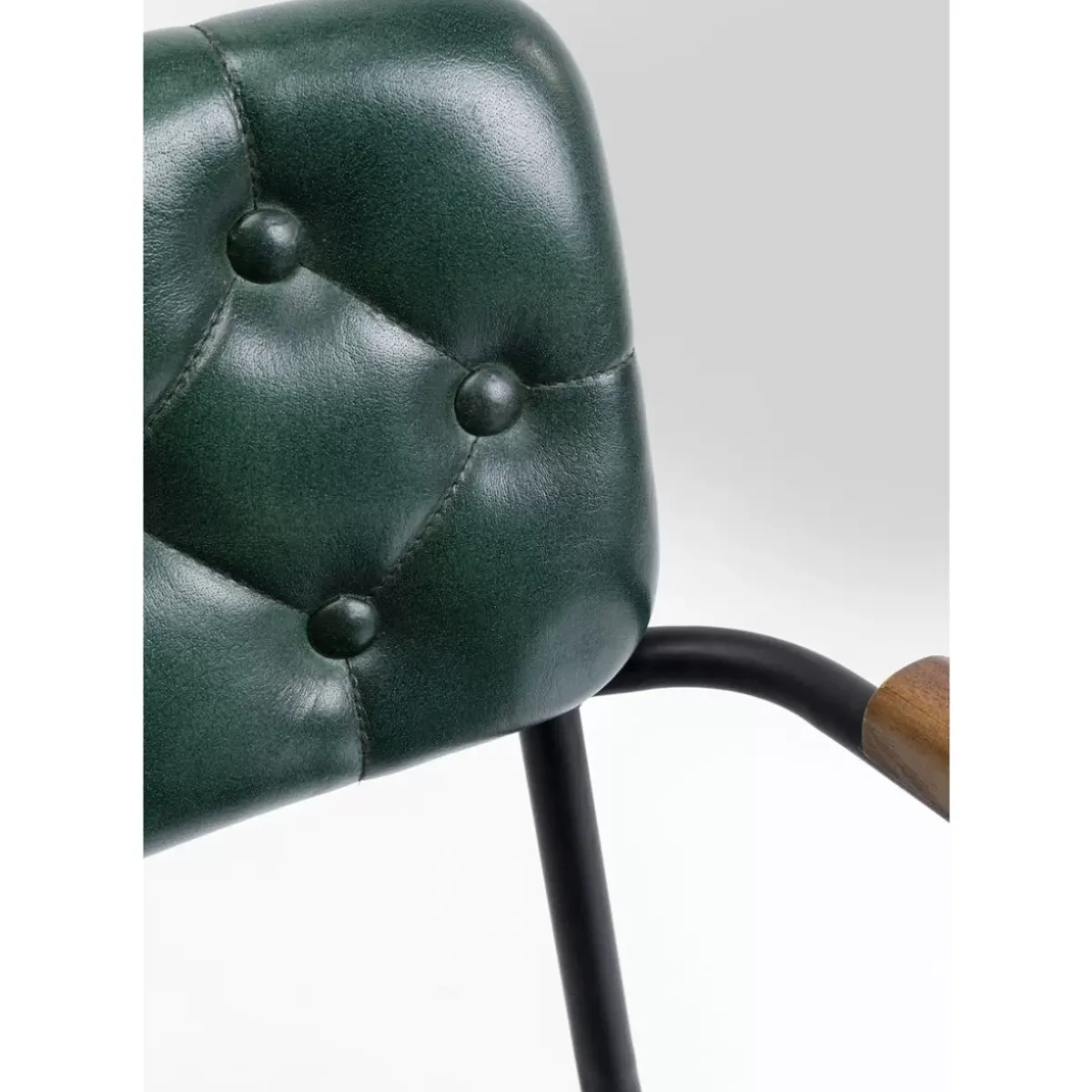 KARE Design Armlehnstuhl Salsa Leder Dunkelgrun- Stühle